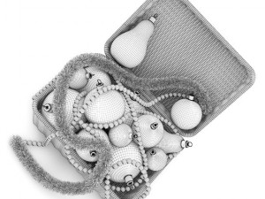 box of christmas decorations 1 3D Model