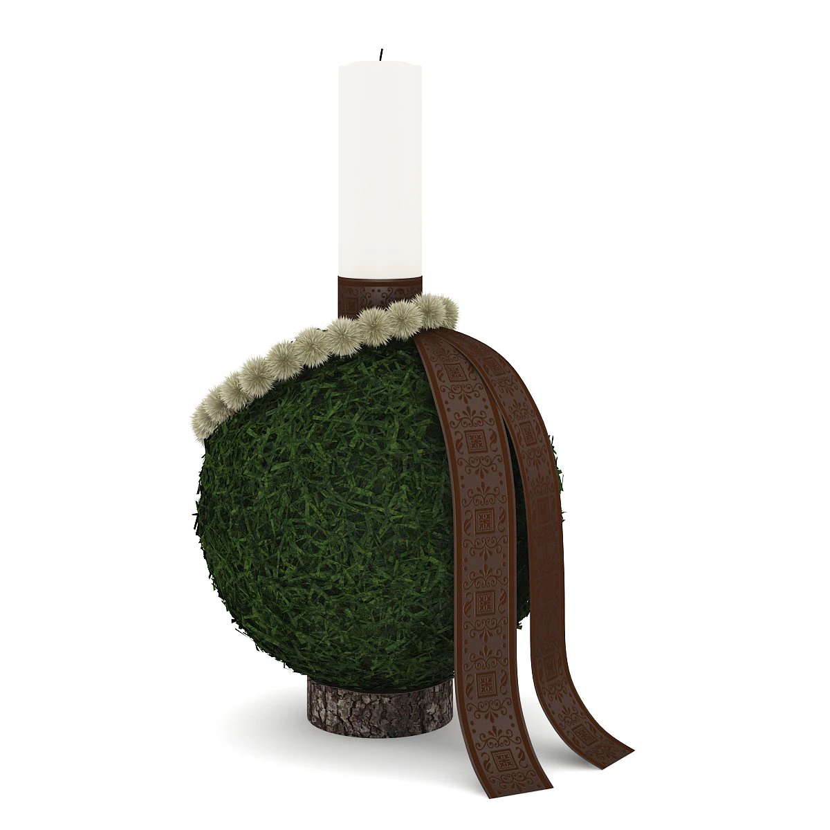 christmas sphere candle 3D Model .c4d .max .obj .3ds .fbx .stl .blend
