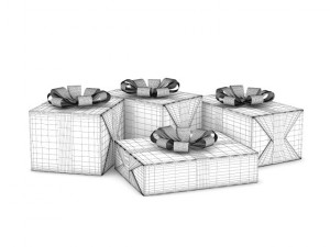 christmas presents 3 3D Model