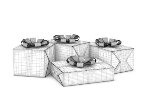 christmas presents 3 3D Model