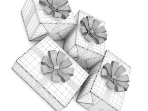 christmas presents 3 3D Model