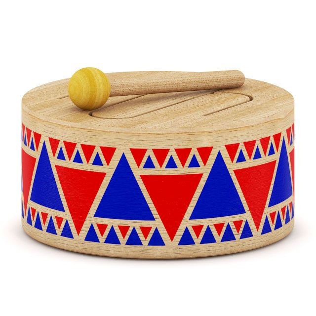 drum toy Modelo 3D .c4d .max .obj .3ds .fbx .stl .blend