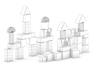 wooden blocks Model 3D
