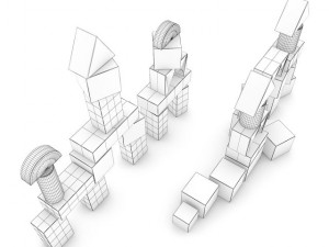 wooden blocks Model 3D