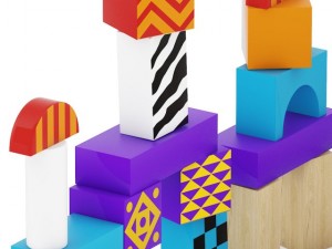 wooden blocks Model 3D