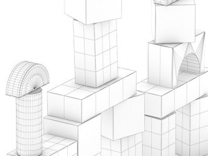 wooden blocks Model 3D