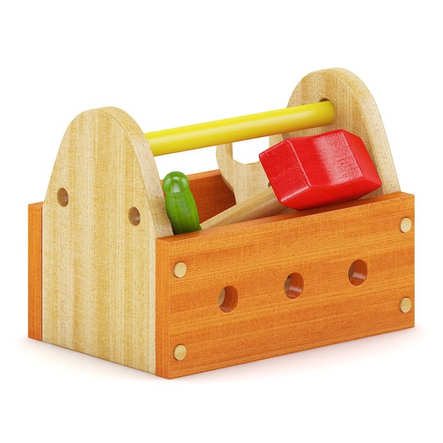 tools box toy 3D 模型 .c4d .max .obj .3ds .fbx .stl .blend 