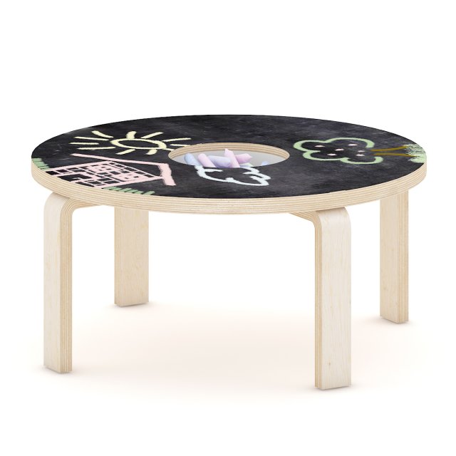 chalkboard table Modelo 3D .c4d .max .obj .3ds .fbx .stl .blend 