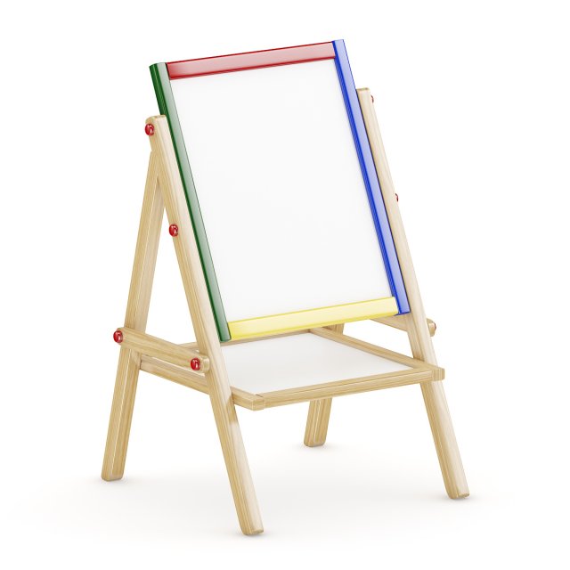 kids drawing board 3D Model .c4d .max .obj .3ds .fbx .stl .blend 