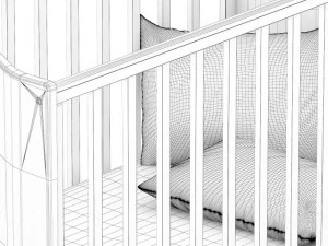 baby cot 3D Model