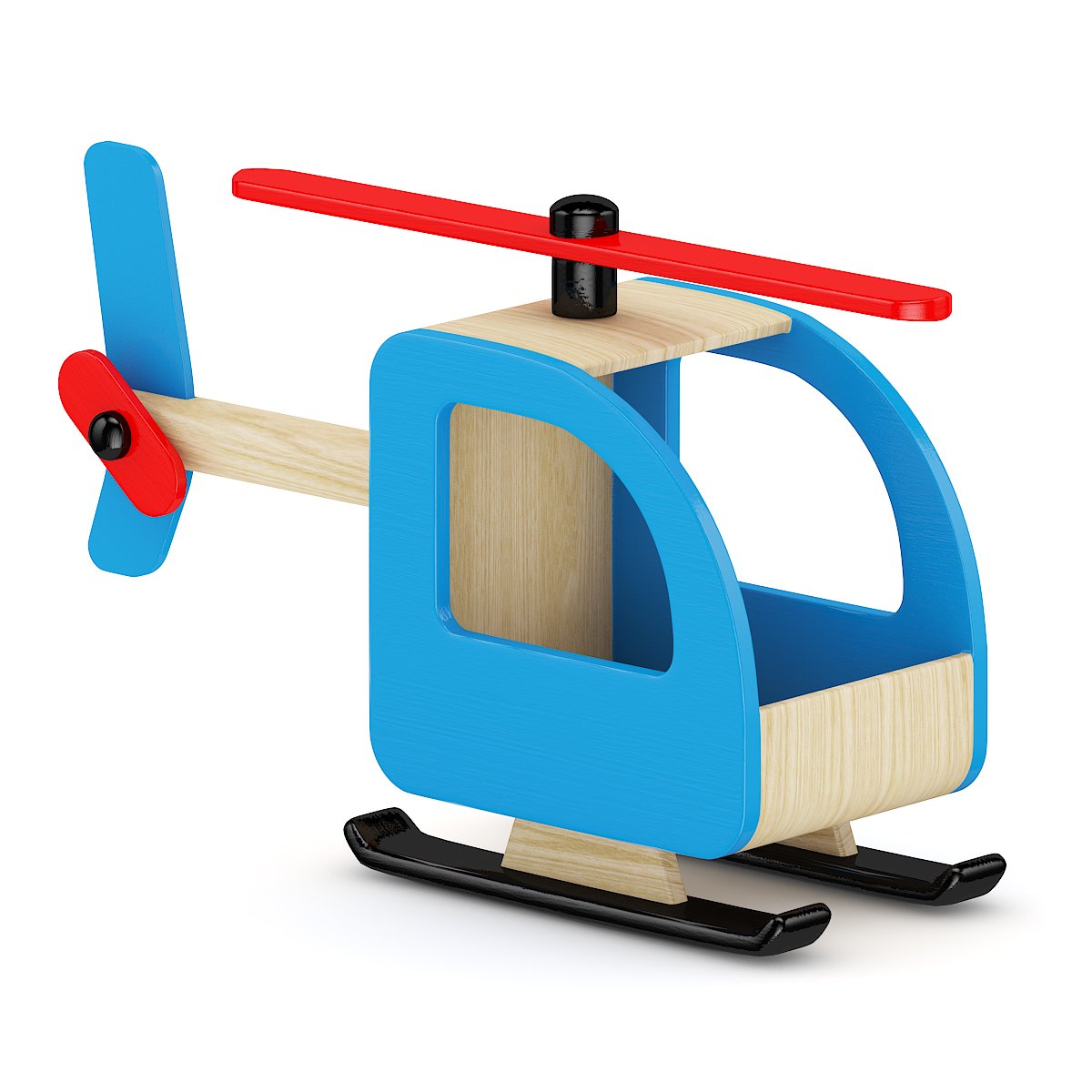 Wooden Helicopter Toy 3D Model in Toys 3DExport