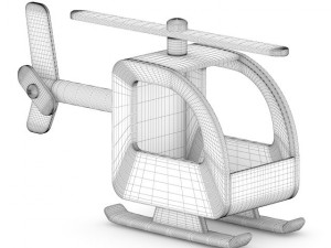 wooden helicopter toy Modèle 3D