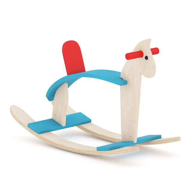 rocking horse 3D Model .c4d .max .obj .3ds .fbx .stl .blend 