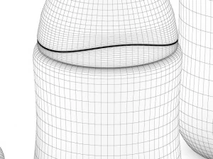 milk bottles and soother 3D Model
