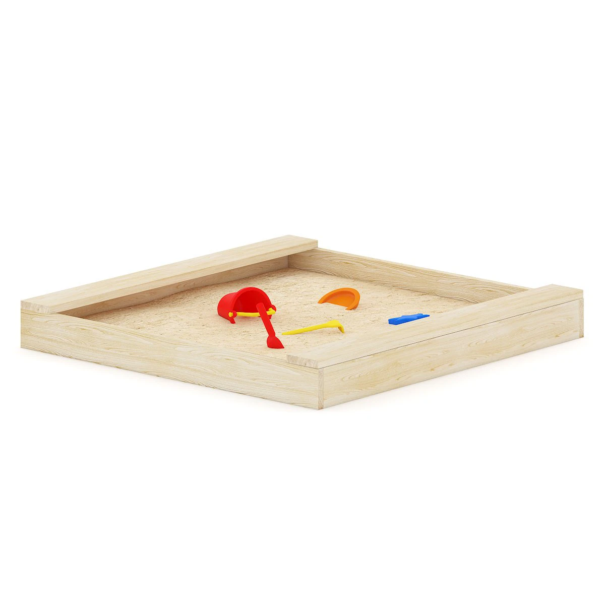 wooden sandpit 3D Model .c4d .max .obj .3ds .fbx .stl .blend 