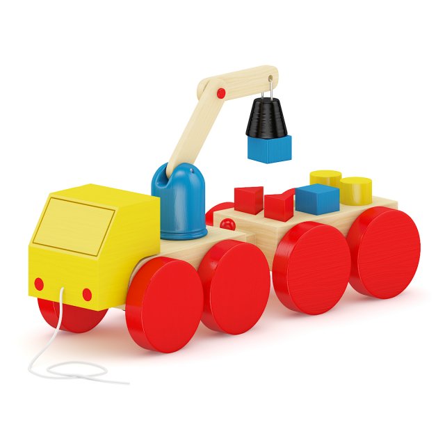 wooden car toy Modello 3D .c4d .max .obj .3ds .fbx .stl .blend 