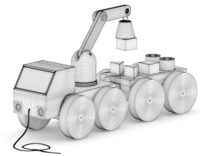 wooden car toy 3D Model
