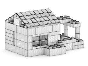 игрушка из пластиковых блоков 3D Модель