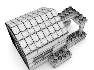 игрушка из пластиковых блоков 3D Модель