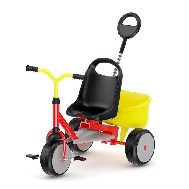 kids tricycle 3D Модель .c4d .max .obj .3ds .fbx .stl .blend 