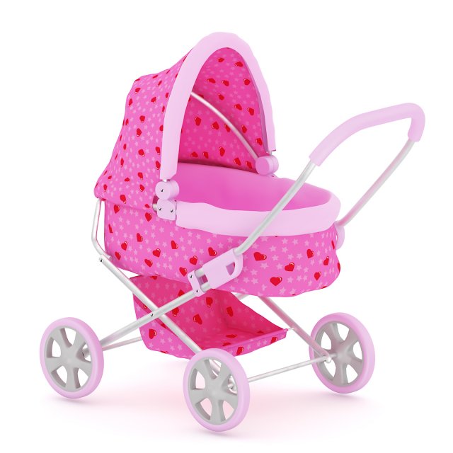 baby stroller 3D Model .c4d .max .obj .3ds .fbx .stl .blend 