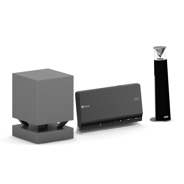 home cinema set Modelo 3D .c4d .max .obj .3ds .fbx .stl .blend 