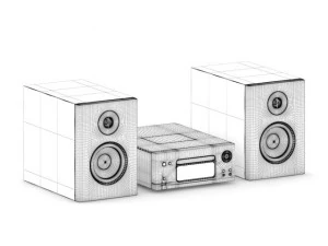mini hifi set 1 3D Model