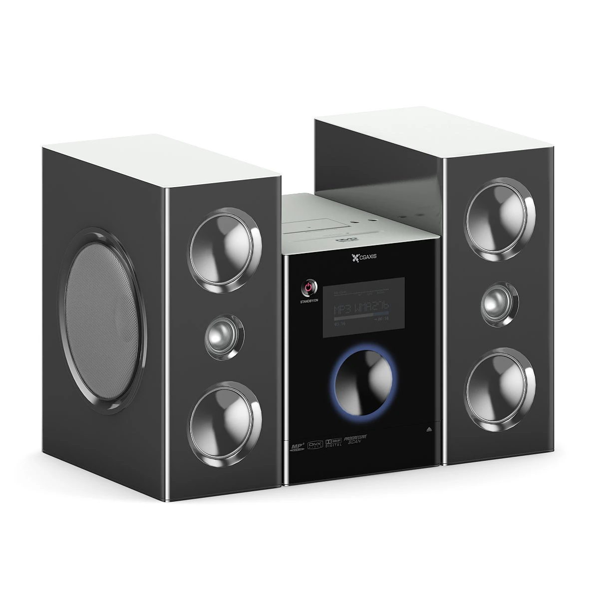 mini hifi set 2 3D Model .c4d .max .obj .3ds .fbx .stl .blend 