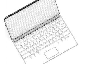 tablet with keyboard 3D 모델