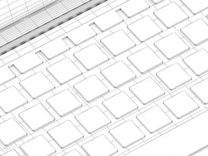 tablet with keyboard 3D 모델