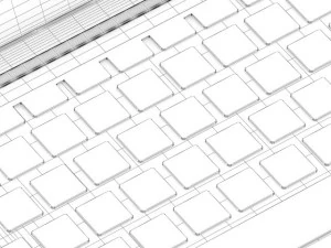 tablet with keyboard 3D Model