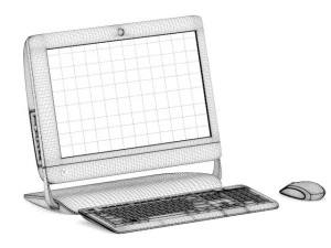 allinone computer 1 3D Model