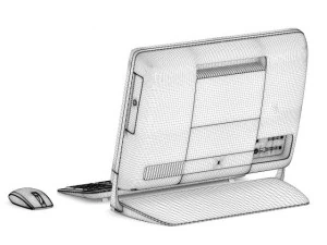 allinone computer 1 3D Model