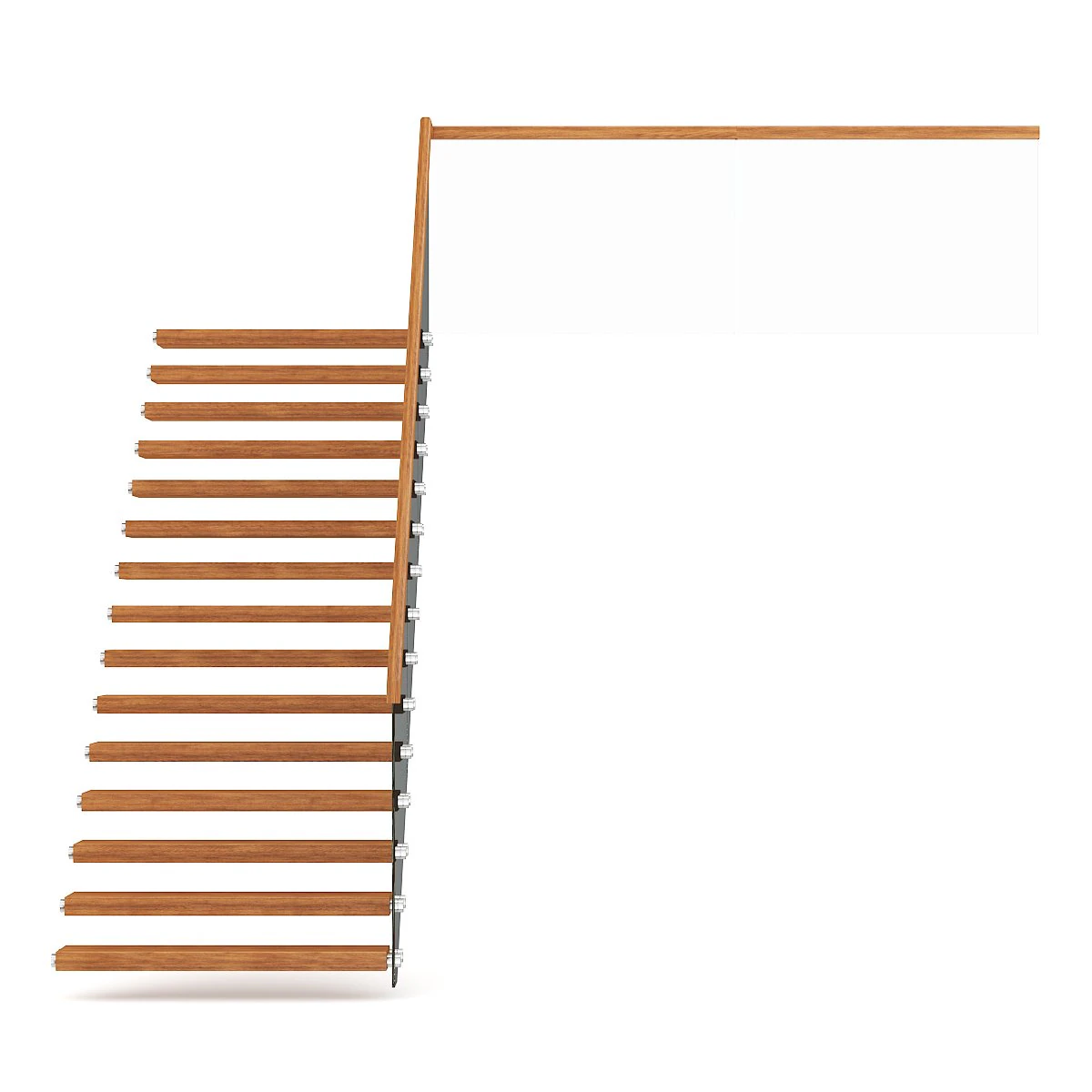 wooden stairs 1 3D Model .c4d .max .obj .3ds .fbx .stl .blend 