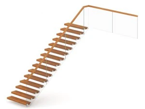 wooden stairs 1 3D Model