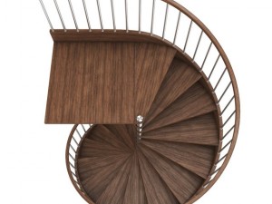 wooden spiral stairs 1 Modèle 3D
