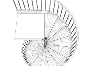 wooden spiral stairs 1 Modèle 3D