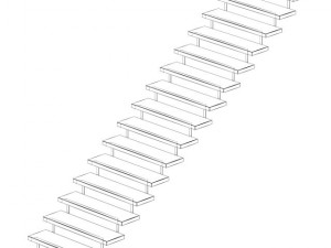 black metal stairs 1 3D Model