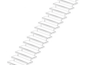 black metal stairs 1 3D Model