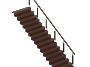 wooden stairs 3 3D Model