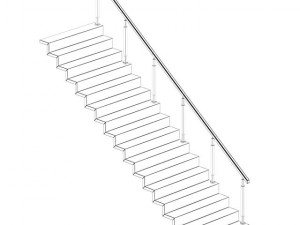 wooden stairs 3 3D Model
