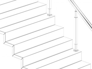 wooden stairs 3 3D Model