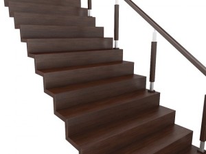 wooden stairs 3 3D Model