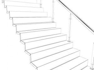 wooden stairs 3 3D Model