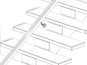 wooden stairs 4 Model 3D