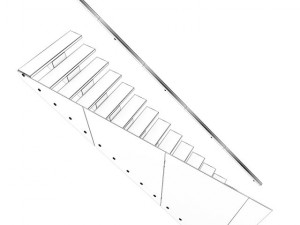 wooden stairs 4 Model 3D