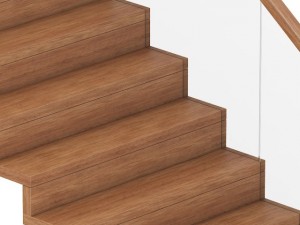 wooden stairs 5 Model 3D