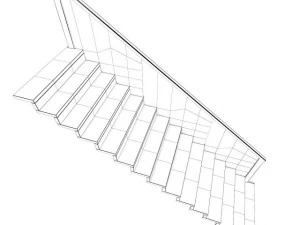 wooden stairs 5 3D Model