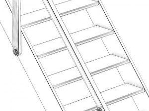 wooden stairs 6 3D Модель