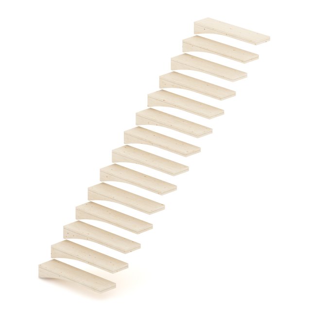 wooden stairs 7 3D मॉडल .c4d .max .obj .3ds .fbx .stl .blend 